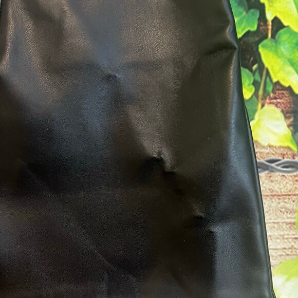 Good American Faux Leather Mini Skirt Short Black Pockets Minimalist Women 0 25 - Picture 7 of 7